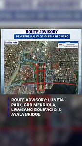 Route Advisory: Luneta Park, CRB Mendiola, Liwasang Bonifacio & Ayala Bridge #ManilaPIO #AlertoManileño | Manila Public Information Office