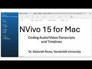 NVivo 15 for Mac: Coding Audio/Video Transcripts and Timelines