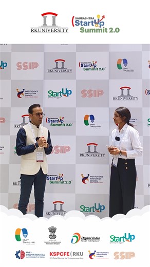 Mr. Ankit Machhar, eminent guest at Saurashtra Startup Summit 2.0, highlighted 'customer empathy' as a critical skill for entrepreneurs. He commended SSS 2.0 initiative at RK University for being an amazing platform that facilitates crucial connections between founders, experts, and investors. We thank him for his valuable insights and his recognition of our team's dedication. #rku #saurashtrastartupsummit #startup #entrepreneurship #incubationcenter #meitystartuphub #iic #kspcfe #digitalindia #