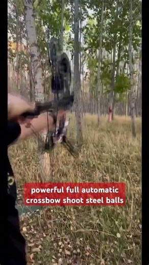 powerful full automatic crossbow shoot steel balls #hunter #nerfsniper #slingshot #toys #tools