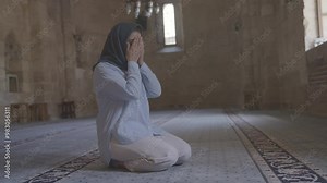 Praying and worshipping in the mosque