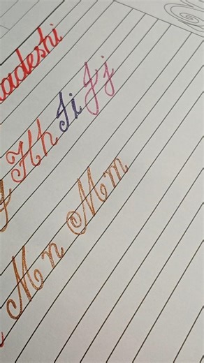 Cursive writing capital and small letters M n | cursive hand writing #handwriting #artshorts