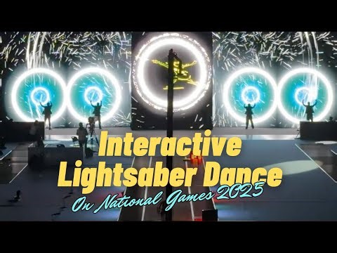 LED interactive lightsaber dance on National Games 2025 | Event Opening | Opening Performance