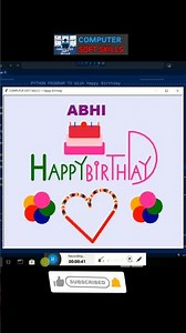 Birthday Celebration using Python Turtle | Wish Happy Birthday Using Python with Source Code #python