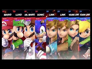 Super Smash Bros Ultimate Amiibo Fights Request #7120 Team Mario vs Team Link