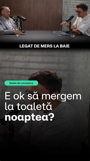 Mersul ocazional la baie noaptea e normal după lichide seara. Dar dacă devine obicei, poate indica o disfuncție urinară sau metabolică. 🚽☝🏻 Vezi podcastul integral Sănătatea rinichilor si dializa, cu Dr. Leonard Roșu, pe canalul de Youtube. | Dr. Mihail Pautov