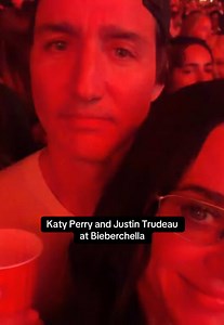 Katy Perry & Justin Trudeau at Bieberchella