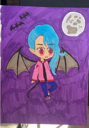 Cute Vampire Chibi Girl Drawing Tutorial