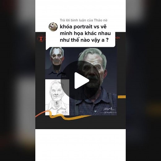 Trả lời @Thảo nè dành cho những ai chưa biết về portrait và vẽ minh hoạ khác nhau ntn nhé #digiart #art ##digiartacademy