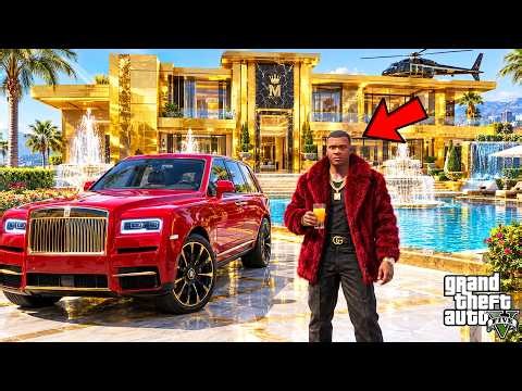 Franklin Built a Billionaire Mansion in GTA 5 | SHINCHAN and CHOP