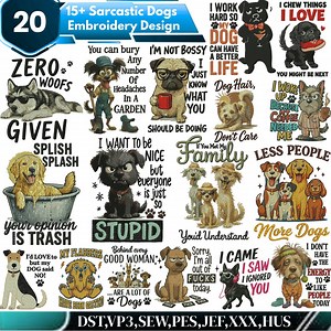 Quirky Dog Embroidery Design, Sarcastic Dog Embroidery, Mini Dog Embroidery, Pet Embroidery, Puppy Embroidery, Machine Embroidery Design - Etsy