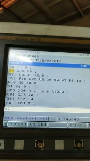 cnc program G71 turning cycle and G72 facing cycle 😊