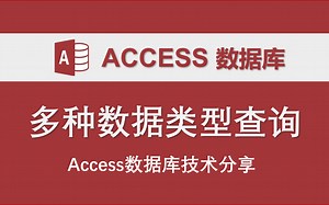 多种数据类型查询讲解 Access数据库技术分享 VBA编程 文本 数值 货币 日期类型查询