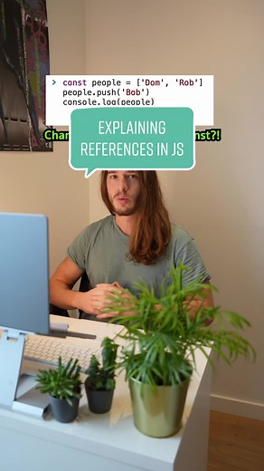 Explaining references in JavaScript #frontenddeveloper #javascriptwizz