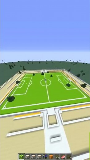 COMO CONSTRUIR UM ESTÁDIO DE FUTEBOL NO MINECRAFT COM APENAS UM BLOCO