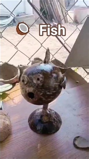 🥥coconut shell craft #shorts #craft #coconutshellcraft