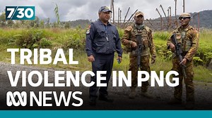 Tribal warfare remains a traditional part of life in Papua New Guinea's highlands but the introduction of high-powered weapons has made local conflicts much deadlier. Six months after violence flared during the nation's election, thousands of villagers are still too scared to return home. This report from PNG correspondent Natalie Whiting. | 7.30