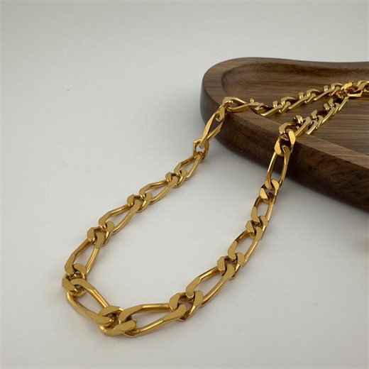 Vintage Monet Gold Tone Fiagro Chain Necklace | 30” Sweater Chain - Etsy