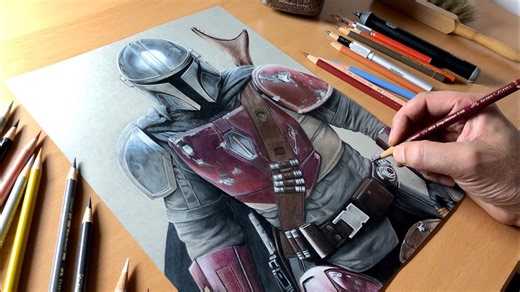 The Mandalorian Drawing Timelapse