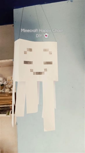 Easiest Minecraft Happy Ghast diy 👻 #diy #art #papercraft