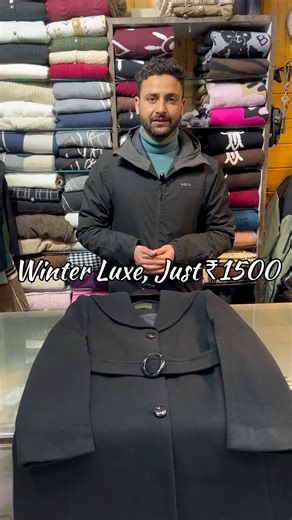 BLOOM A MULTI DESIGNER STORE on Instagram: "A classic long black tweed wool blazer-style coat with a wide collar, button front and waist belt, perfect as a statement winter outerwear piece for everyday and occasion looks. Product overview • Tweed Wool Long Blazer in black with wide shawl collar, full sleeves and sleek button-down front. • Comes with a detachable waist belt to cinch the silhouette and give a flattering structured shape. Material and finish • Made from tweed wool, a sturdy woolen