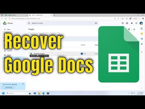 How to Undelete Google Docs Spreadsheet [Guide]