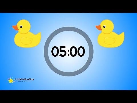 Rubber Duck 5 Minutes Countdown Timer For Kids With Upbeat Music | Classroom Countdown Timer