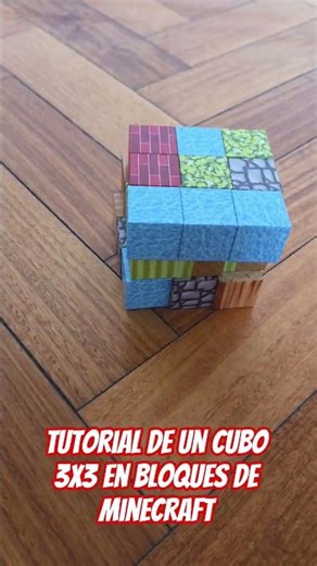 tutorial de un cubo 3X3 en bloques de minecraft
