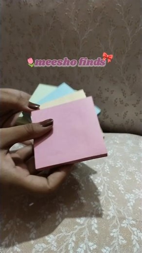 Set of 4 sticky notes 🎀💗 #meeshoapp #meesokenayeproduct #shorts #youtubeshorts #trending