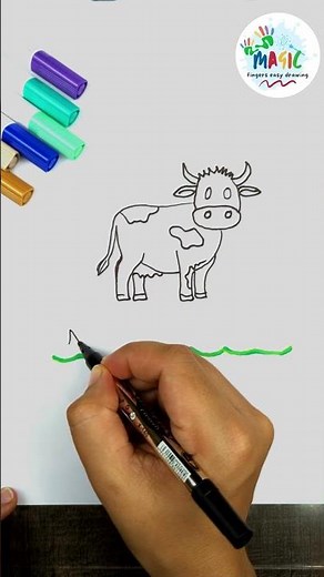 Cute Cow Drawing | How to draw cow Step by step | drawing for kids How to Draw Cow Drawing Tutorial