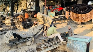 Restoration of Broken Excavator Chain | Mechanical Skills