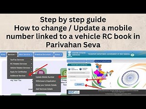 Step by step guide How to change a mobile number linked to a vehicle RC book