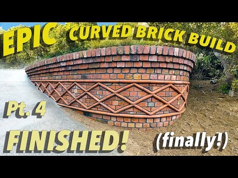 EPIC curved brick retaining wall finished | decorative brickwork (pt 4)