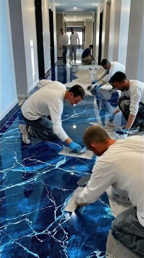 Luxury Epoxy Floor Making Viral Satisfying Video #epoxyfloor #qualityflooring
