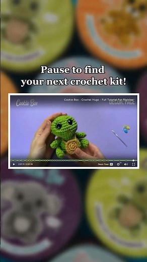 Full kit tutorials only in Cookie Box crochet kits for beginners—like crafting with your BFF!