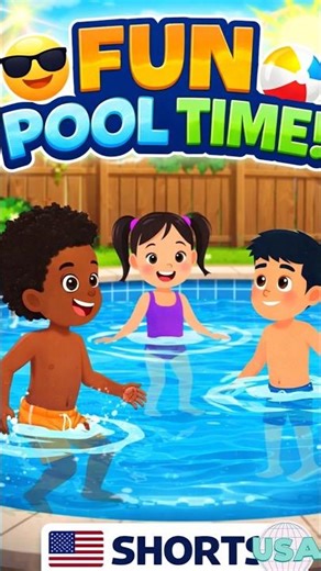 Fun Pool Time with Friends 😎💦 | Kids Summer Fun | #Shorts