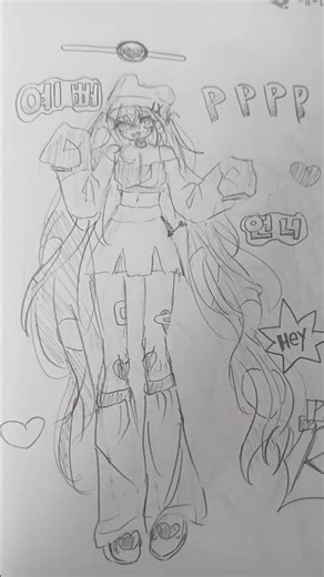 그냥 갑자기 생각나서 그린거 #13년생 #독학 #손그림 #pppp #자캐 #날먹 #낙서