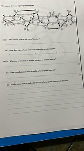 The diagram shows one type of protein structure.(a) (i) What n... | Filo