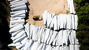 1.1M views · 10K reactions | Conventional recycling techniques don't work on wind turbine blades. In a prior episode, we looked at a company shredding the giant blades to fuel cement production. Now, an Ohio startup slices them into segments and turns them into benches and planters. | Insider Tech | Facebook