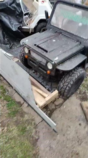 mini jeep plow #plowlife #snow #homemade