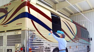 Aero Cosmetics Waterless RV Aircraft Boat Wash Wax Mop Kit with Deluxe Pole 3' 9" to 9' No Ladder Needed, Wash, Wax, Dry, Anywhere, Anytime, No Restrictions