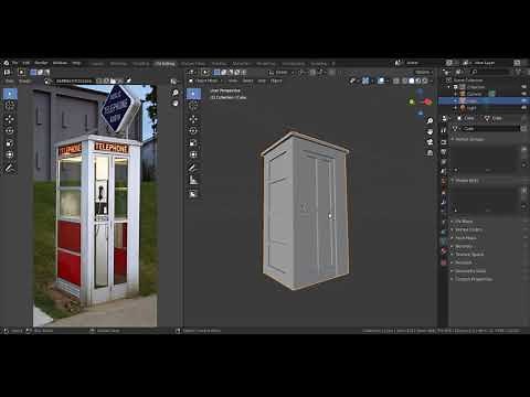 How to Make a Telephone Booth in Blender 2.83