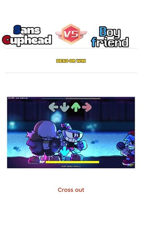 컵헤드·샌즈·벤디 VS 보이프렌드 | FNF #Shorts #fridaynightfunkin #cuphead #sans #boyfriend #fnfmod #fnfcrossout