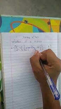 Cofactor of a Matrix #cofactors #matrix #2by2 #cofactor #mathtricks #adityavclass