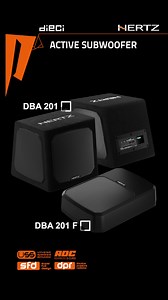 Unleash the power of bass with Hertz! 🎵 Introducing the all-new Hertz DBA 201 and DBA 201 F active subwoofers – two models, one mission: pure bass performance. 🔊 DBA 201 – Compact design with dual passive radiators, 440W Class D amp, and an 8” driver for deep, punchy bass that hits hard. DBA 201 F – Ultra-slim profile, perfect for under-seat installations, with the same powerful sound in a space-saving format. Both feature advanced controls for total sound customization and an audio experience