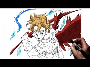 How To Draw Hawks (Burned) | Step By Step | My Hero Academia