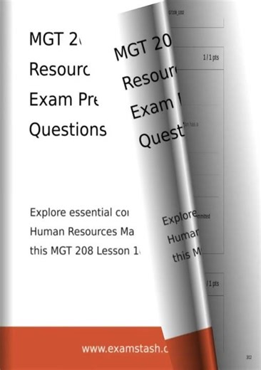 MGT 208 Human Resources Management Exam Preparation Questions - examstash.com