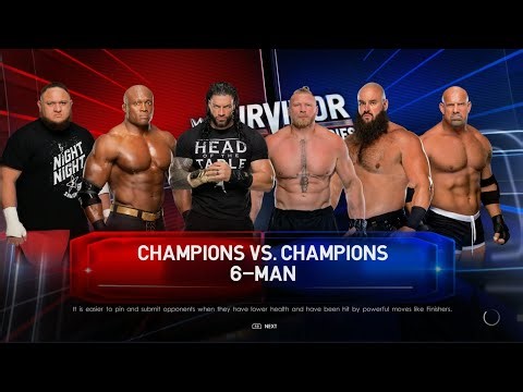 Roman Reigns Vs Brock Lesnar Vs Braun Strowman Vs Goldberg Vs Samoa Joe Vs Bobby Lashley - WWE 2k22
