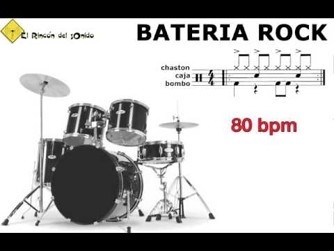 Bateria rock 80 bpm