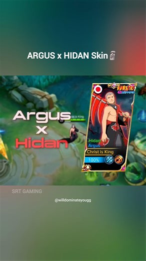 Upcoming Argus x HIDAN Collab Skin😈🗿 #argus #narutoshippuden #mlbb